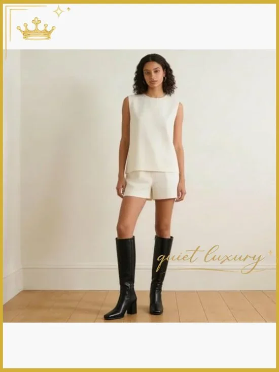 Knee High Boots Chunky Heel Side Zip Pointed Toe